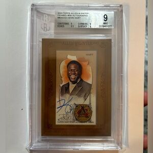 Topps Allen & Ginter Framed Mini Card Kevin Hart Autograph, BGS 9